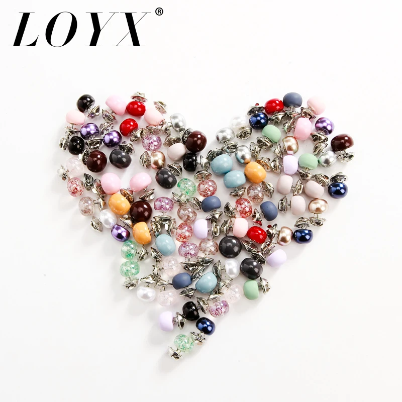 16color Women's high-end brooch Korea simple fashion pearl button High Quality Knitting sweater Jewelry Accessorise | Украшения и