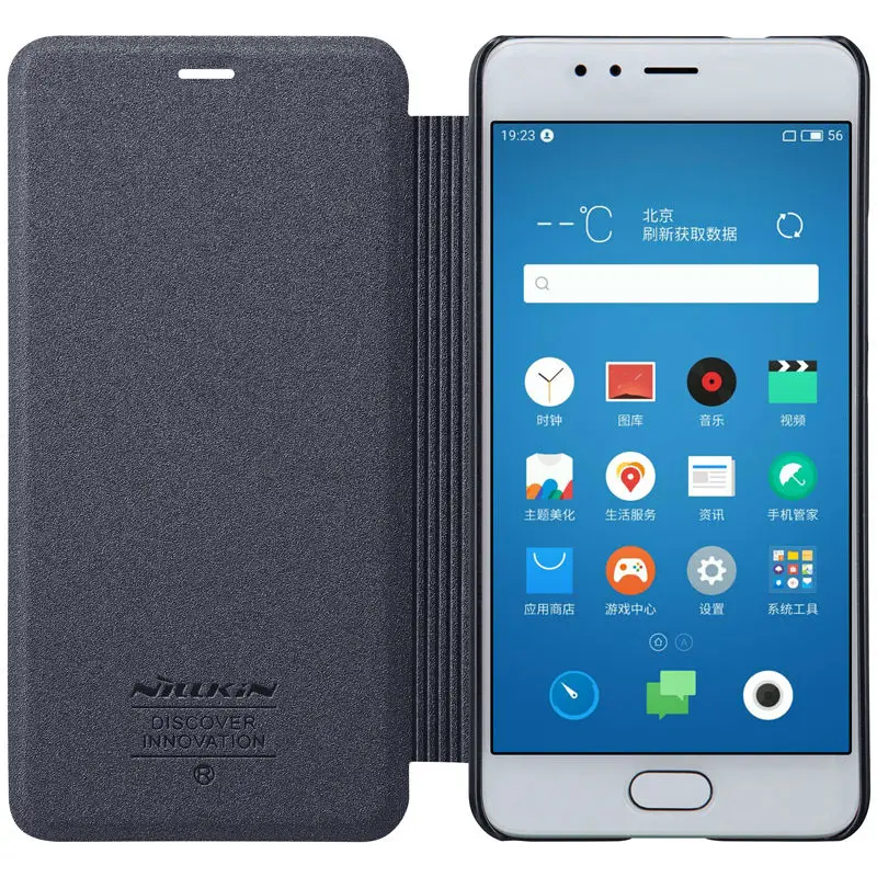 Кожаный чехол книжка для Meizu M5S оригинальный модный флип NILLKIN Sparkle из