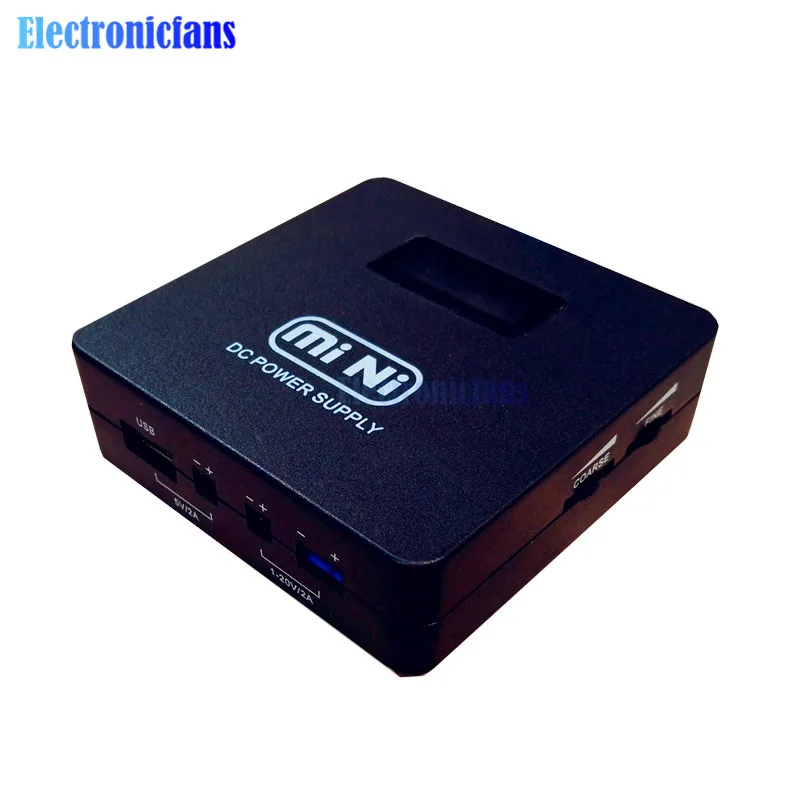 Черный мини LCD DC источник питания USB понижающий преобразователь со светодиодным
