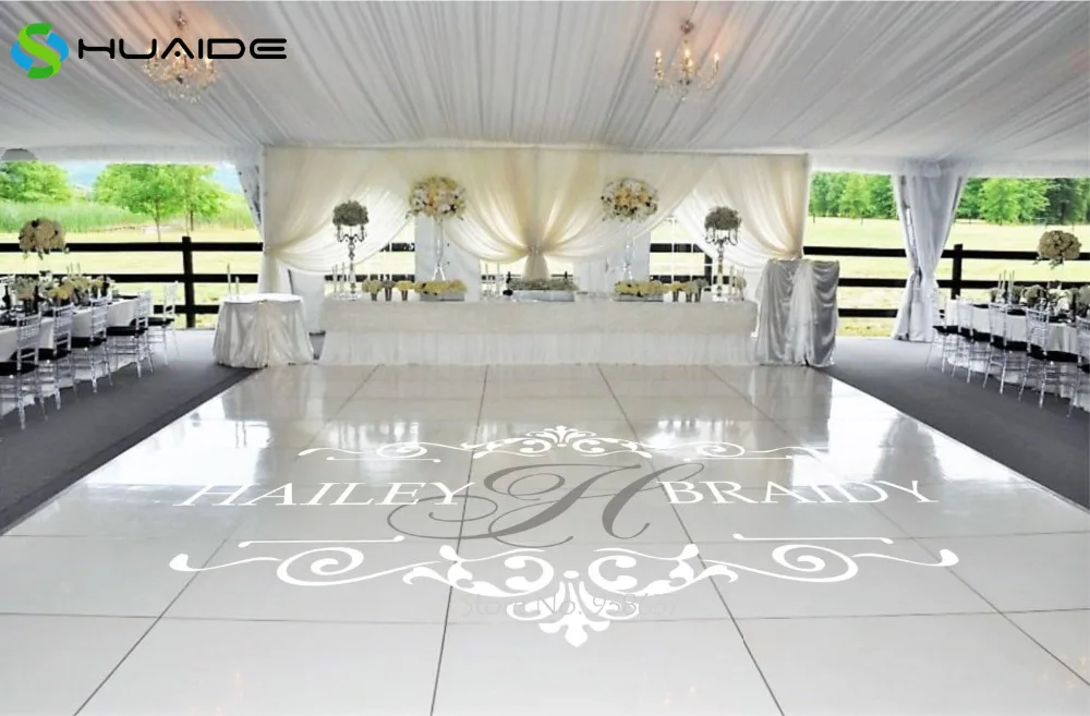 Свадебные напольные наклейки на заказ имена жениха и инициала доступны Съемные