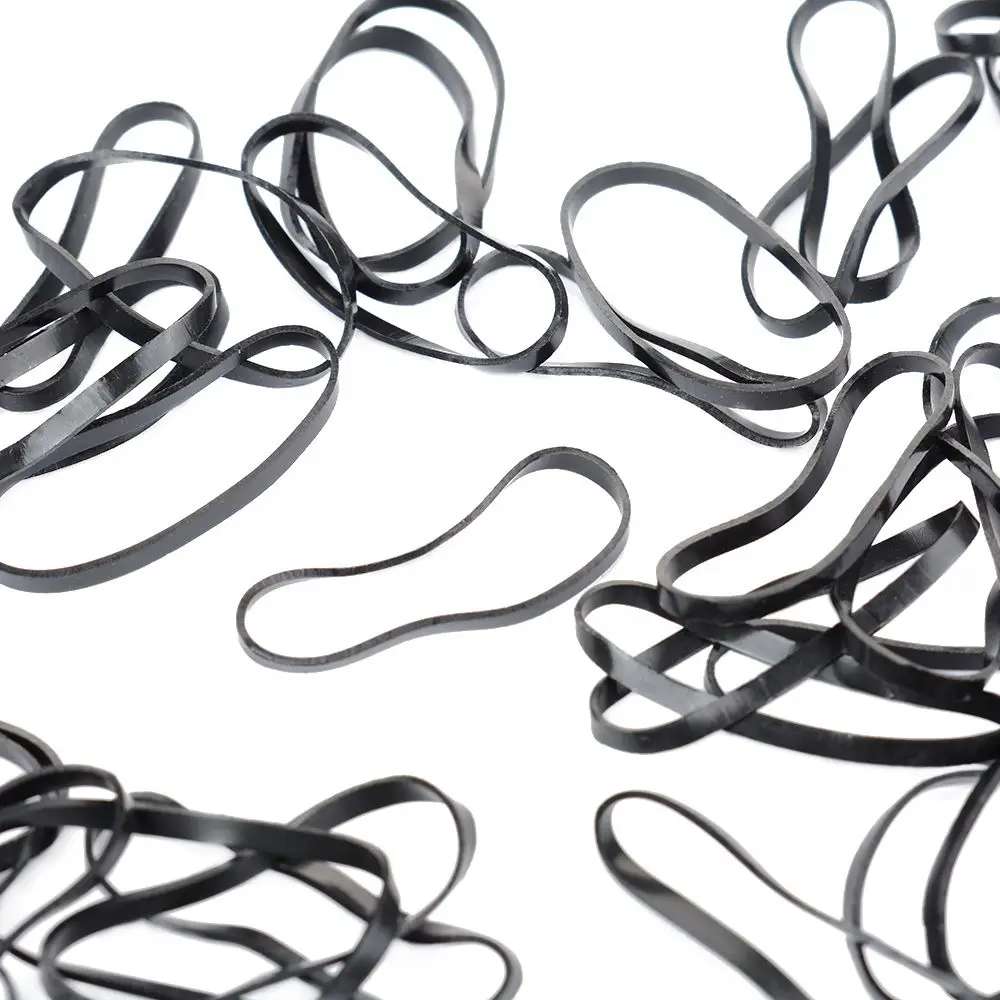 50 шт./упак. черного каучука Hairband Веревка силиконовый хвост держатель эластичный ТПУ; резинка для волос с галстуком-бабочкой резинки кольца нарисованной длинноволосой девочкой доступа