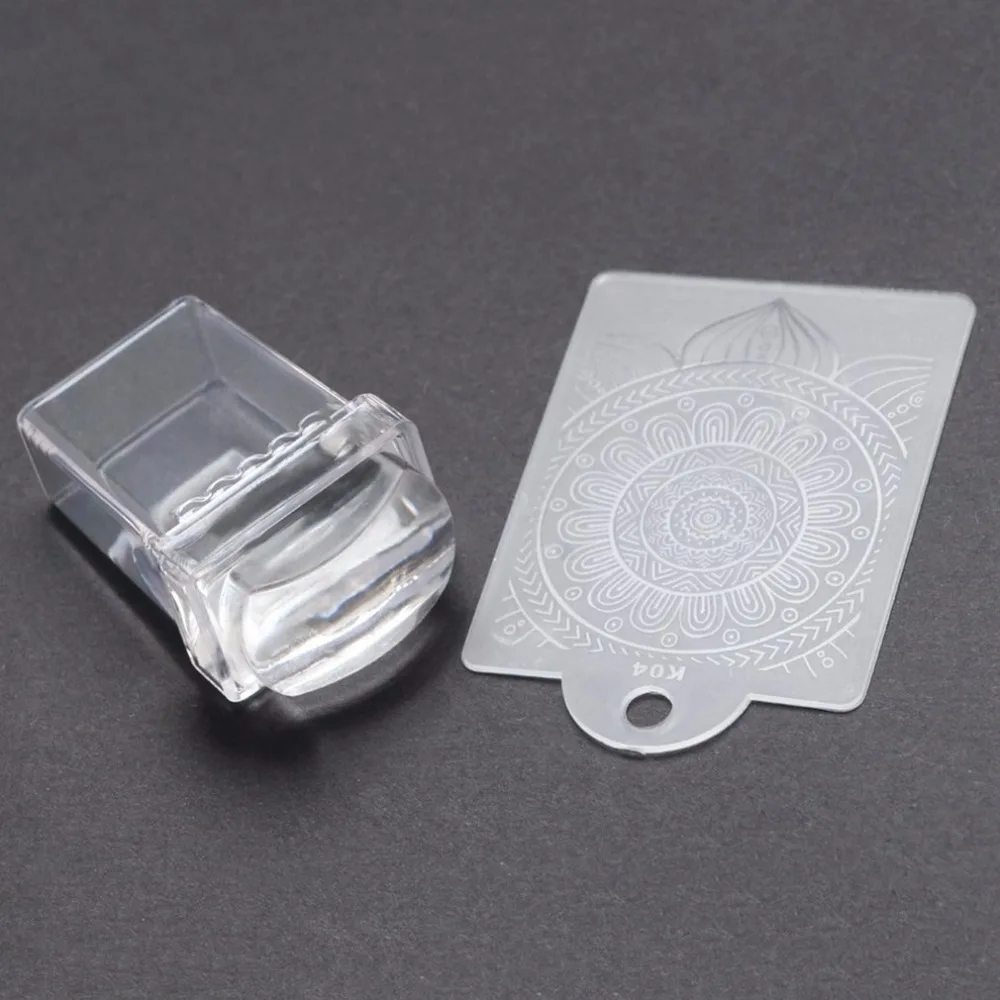 2 шт./компл. прозрачный штамп для ногтей дизайн желе силиконовая прокладка