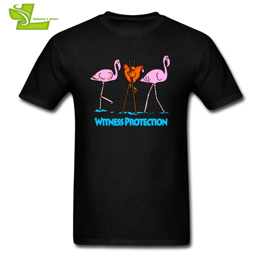 Футболка мужская с коротким рукавом круглым вырезом и принтом фламинго|t shirt men|t