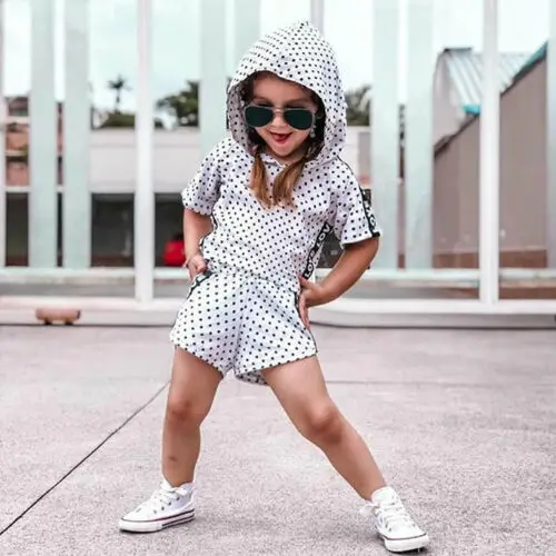 Комплект одежды из 2 предметов для маленьких девочек Повседневная Свободная