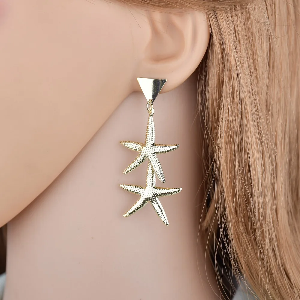 Женские Винтажные висячие серьги длинные золотистого цвета для свадьбы |