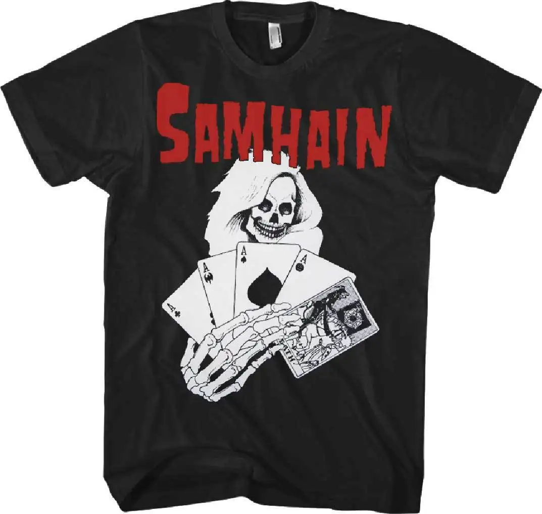 Новый Самайн смерть карты рубашка Misfits Данциг панк (SML 3XL) badhabitmerch Лето Мужская мода