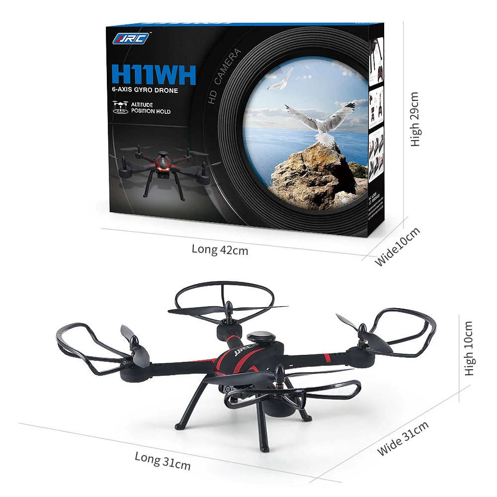 JJRC H11WH wifi FPV 2.0MP HD камера 4CH 6 осевой Безголовый режим RC зарядное устройство для