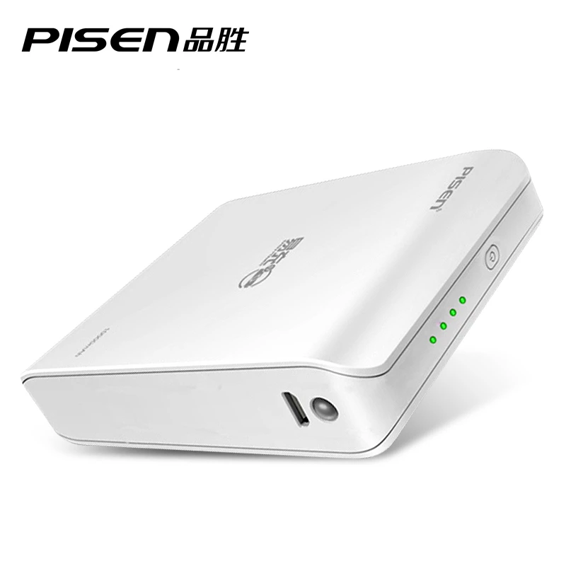 Pisen 10000mah портативное зарядное устройство для мобильного c LED Светодиодном