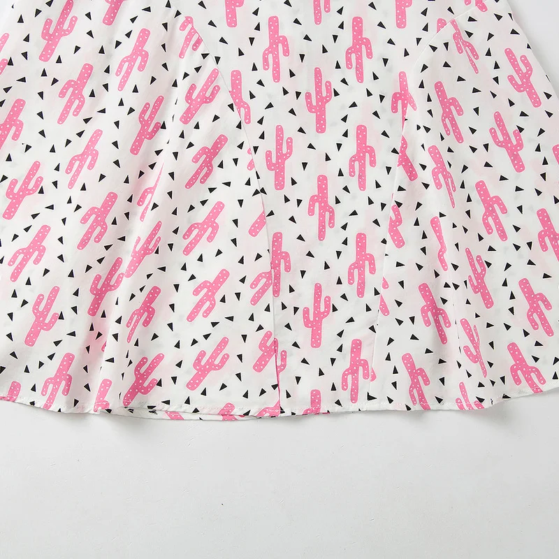 MiniBalabala/расклешенное платье без рукавов для маленьких девочек с принтом кактусов