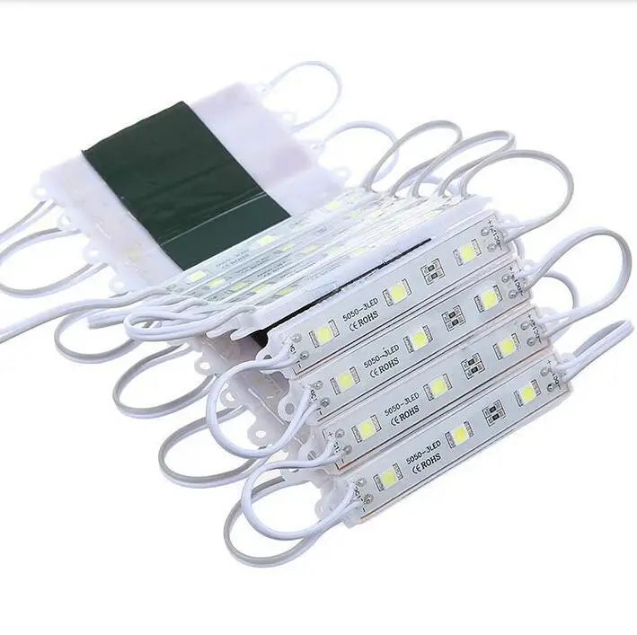 

5050 3 LED Modules 40pcs Yellow/Green/Red/Blue/White/Warm White/RGB Waterproof IP65 DC12V LED Light Free Ship