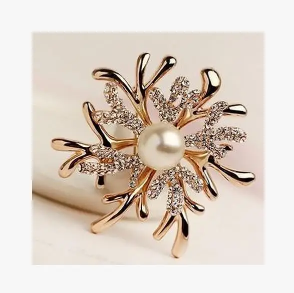 Жемчужная Цветочная Брошь Новая булавка цепь. Пряжка для шарфа кольцо корсаж|chain