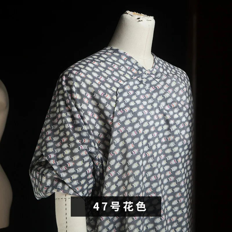 No.47 Pattern Листья с принтом/Цветочные/Животные/Пейсли/горошек/леопардовая смесь из шелка хлопчатобумажная ткань, шитье для платья, юбки, рубашки, ремесла по двору - Цвет: No.47 Pattern
