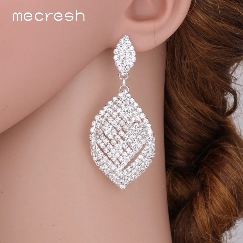 Женские Висячие серьги Mecresh уникальные подвески в форме подсолнуха свадебные