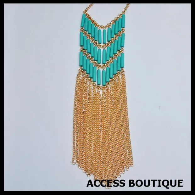 Модное многоцветное ожерелье с бахромой в стиле бохо стильный дизайн Rainbery