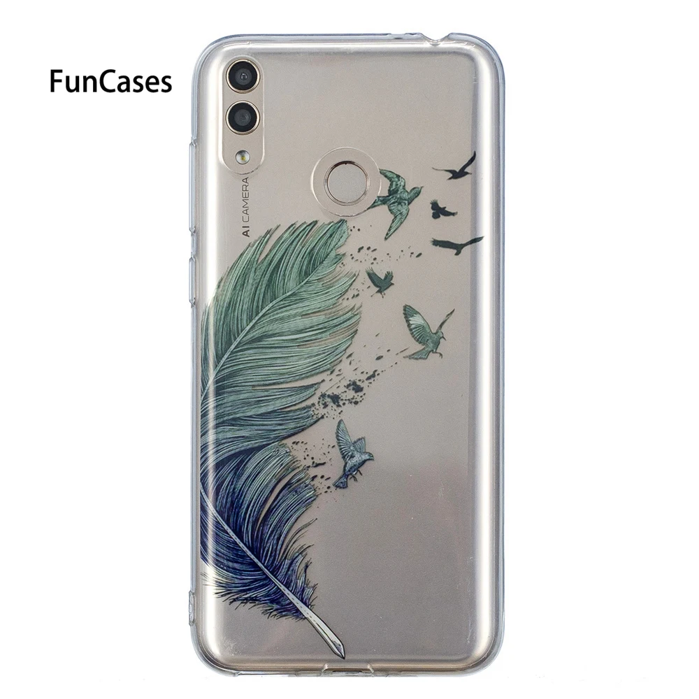 Coque чехол для телефона huawei Honor 8X случаях Мягкий силиконовый прозрачный ТПУ случаи