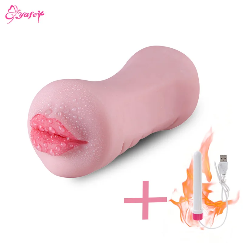 Aircraft cup 3D Realistic Vagina Deep throat Masturbation sex toy for Men Soft Silicone Mouth Masturbator Pussy Sex Products | Красота и