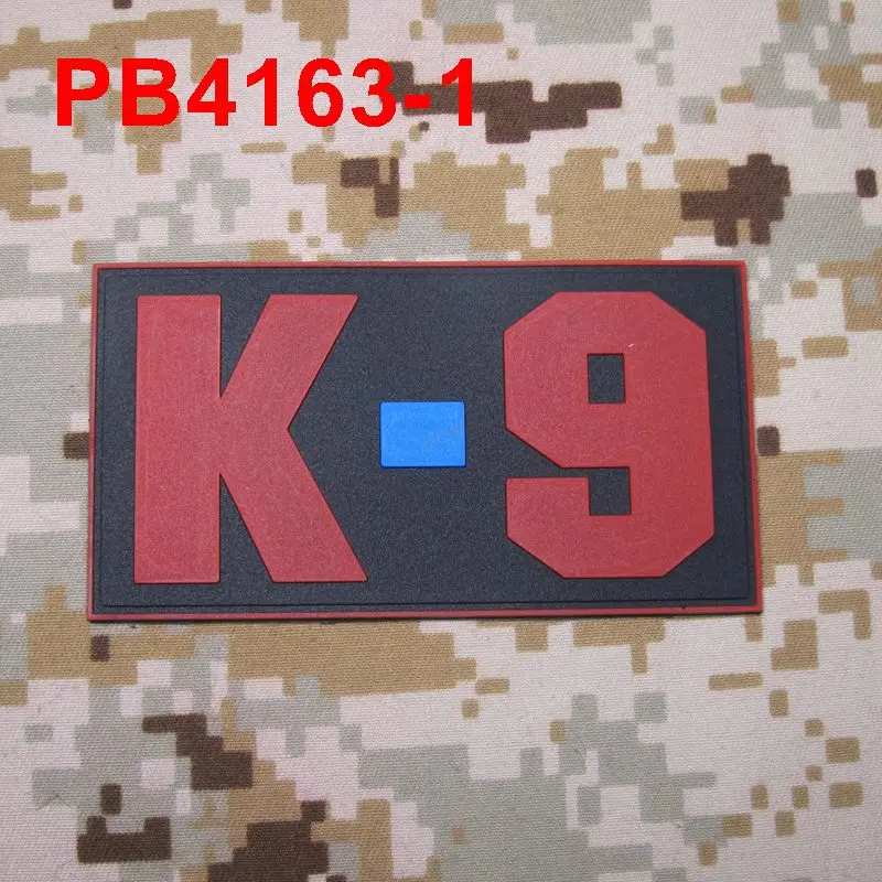 3D Тактическая Военная нашивка из ПВХ тонкая синяя красная линия UNIT Morale K9