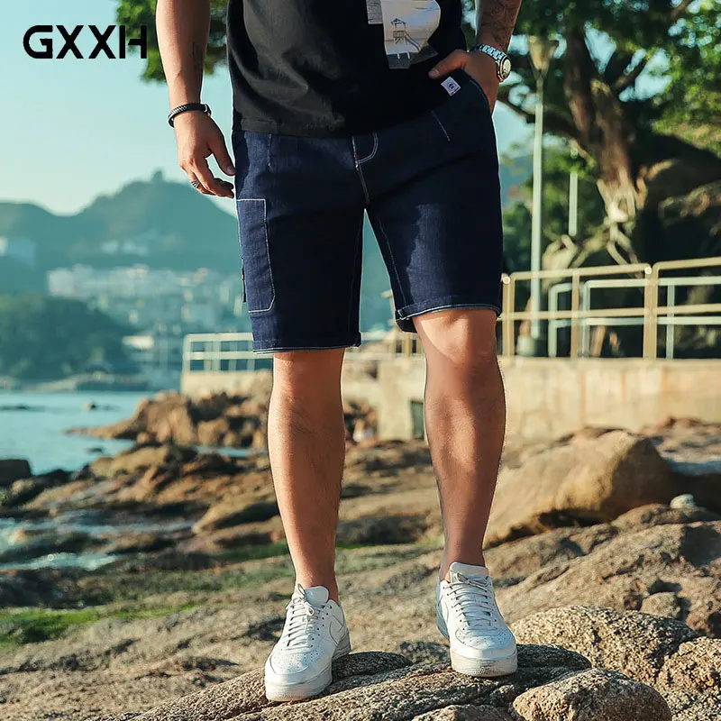 

Мужские джинсовые брюки, свободные эластичные брюки из денима для отдыха, большие размеры 4XL 5XL 6XL, весна-лето 2019