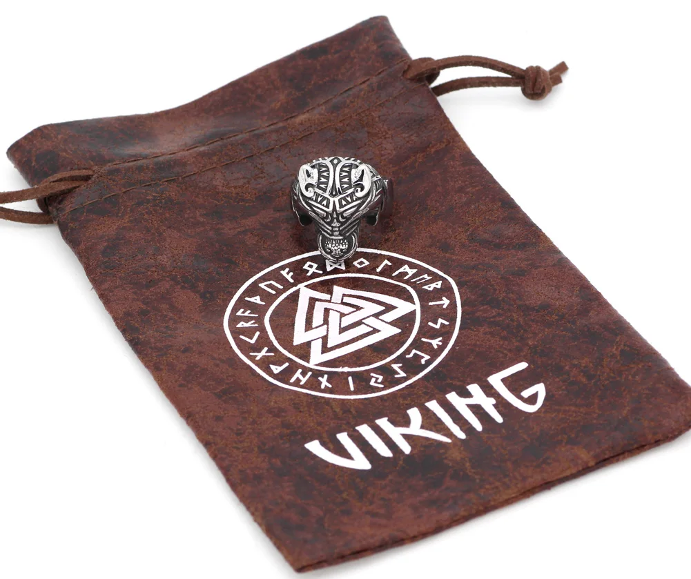 Мужское кольцо 316L из нержавеющей стали норвежский викинг odin's wolf rune vantage с
