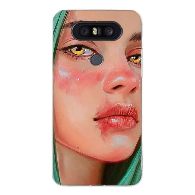 Мягкий резиновый Чехол Billie Eilish для LG Q8 Q7 Q6 G6 G7 G5 G4 V40 V30 V20 V10 K8 K10 2018 2017 |