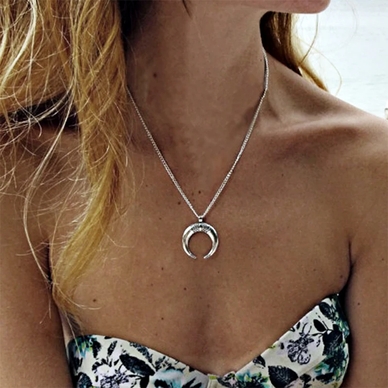 Модное винтажное кольцо FLTMRH с большим гудком из смолы в форме полумесяца е чокер