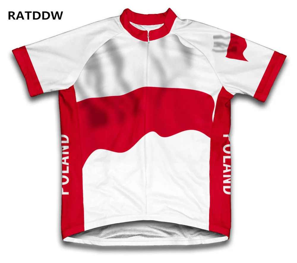 Camiseta De Ciclismo De Polonia para Hombre, Ropa De Ciclismo De montaÃ±a