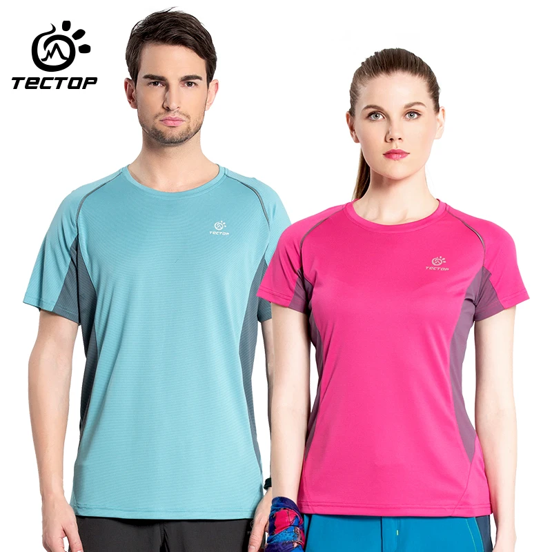 

Tectop summer men/women fast drying clothing male quick-drying Women short-sleeve outdoor sports/hiking/camping t-shirt clothes