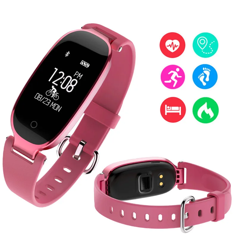 Женские часы Фитнес браслет пульсометр монитор Cardiaco Esportivo Reloj Inteligente для Android Iphone