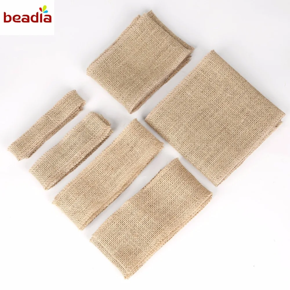 Разные размеры 5 м/рулон натуральная джутовая мешковатая лента натурального