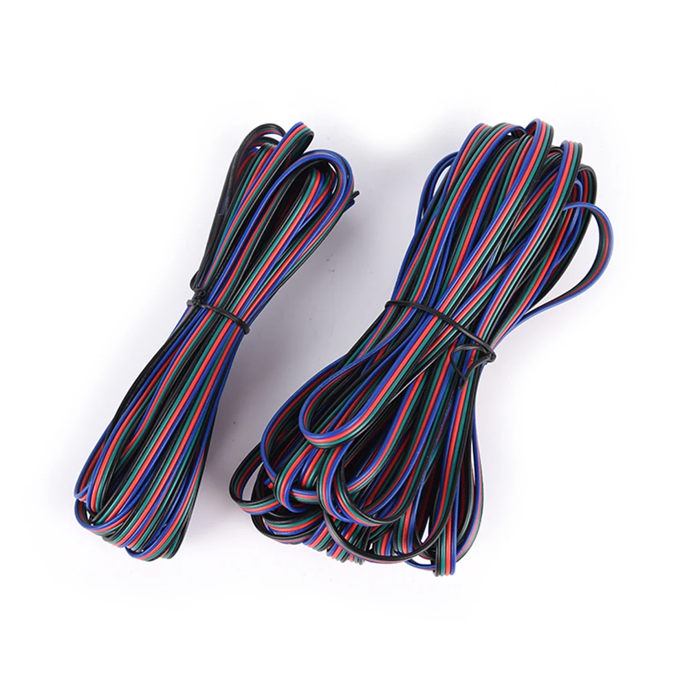 5M 4 PIN RGB светодиодный провод кабель удлинитель шнура для RGB/Rgbw один Цвет 5050 3528