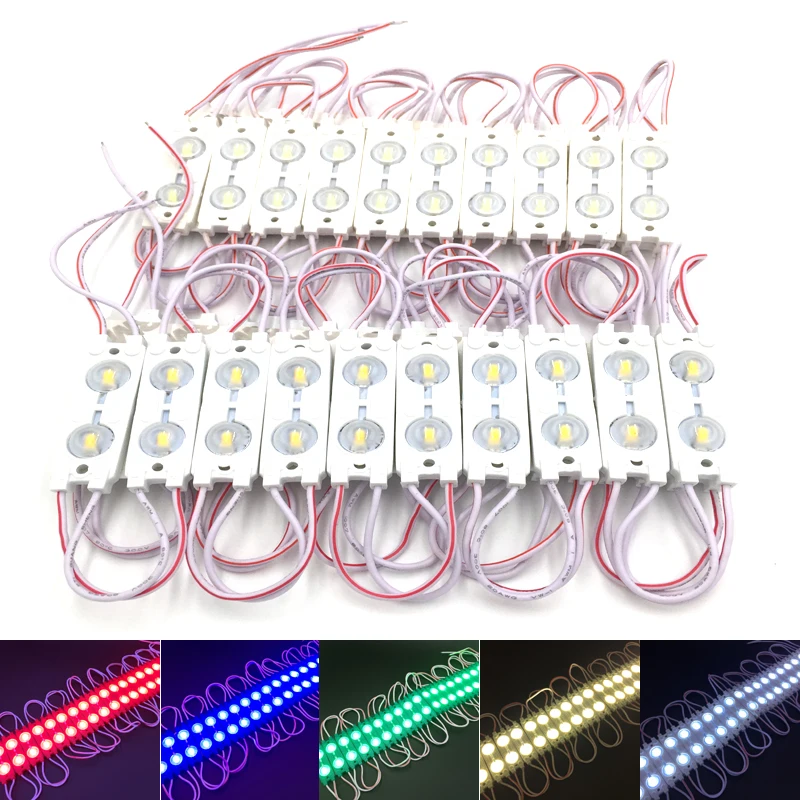 100 шт. DC 12V 5630 SMD 2 светодиодный модуль Водонепроницаемый IP65 декоративный