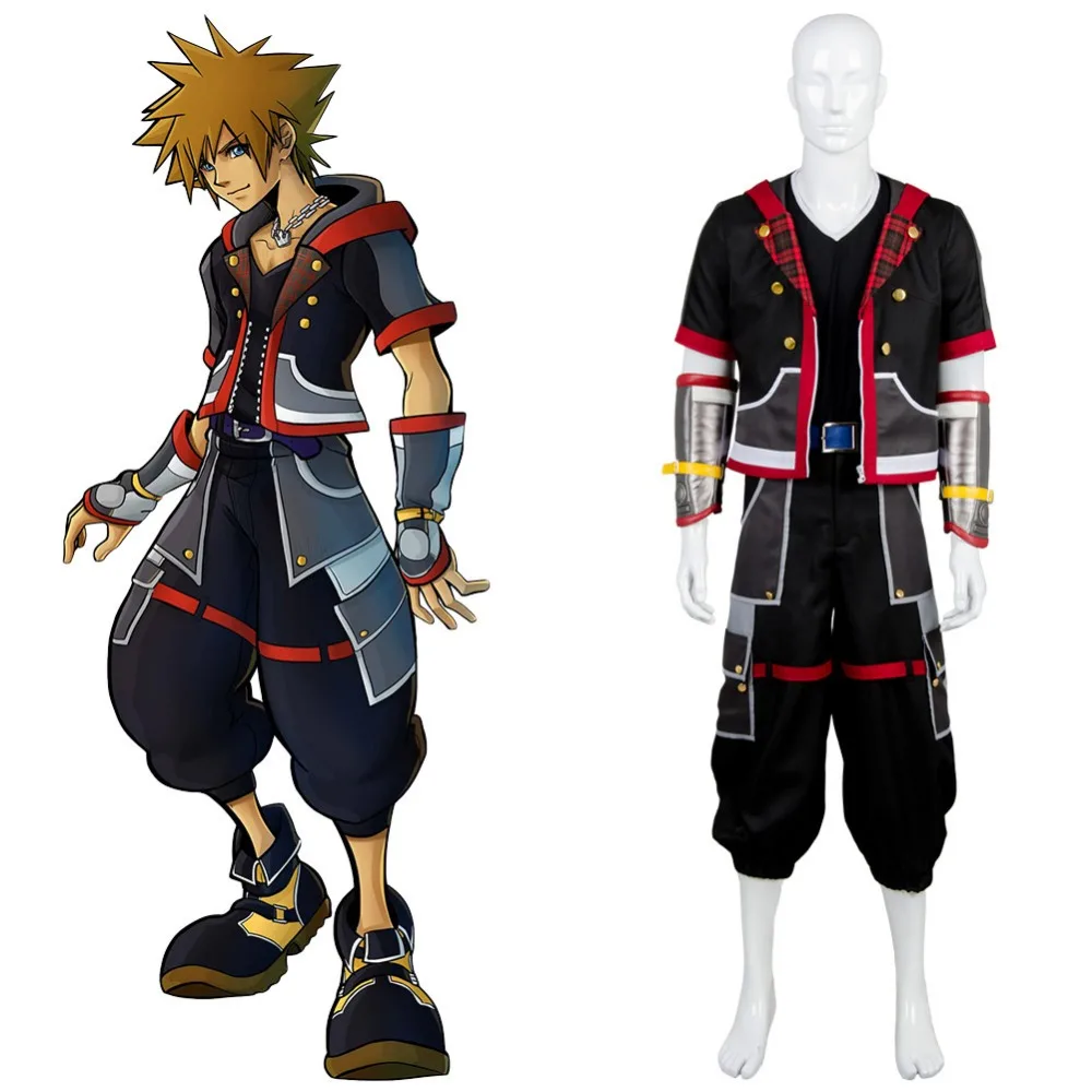 

Костюм для косплея Kingdom Hearts III, костюм героя мультфильма сора, костюм для косплея, униформа на Хэллоуин, карнавальный костюм, полный комплект
