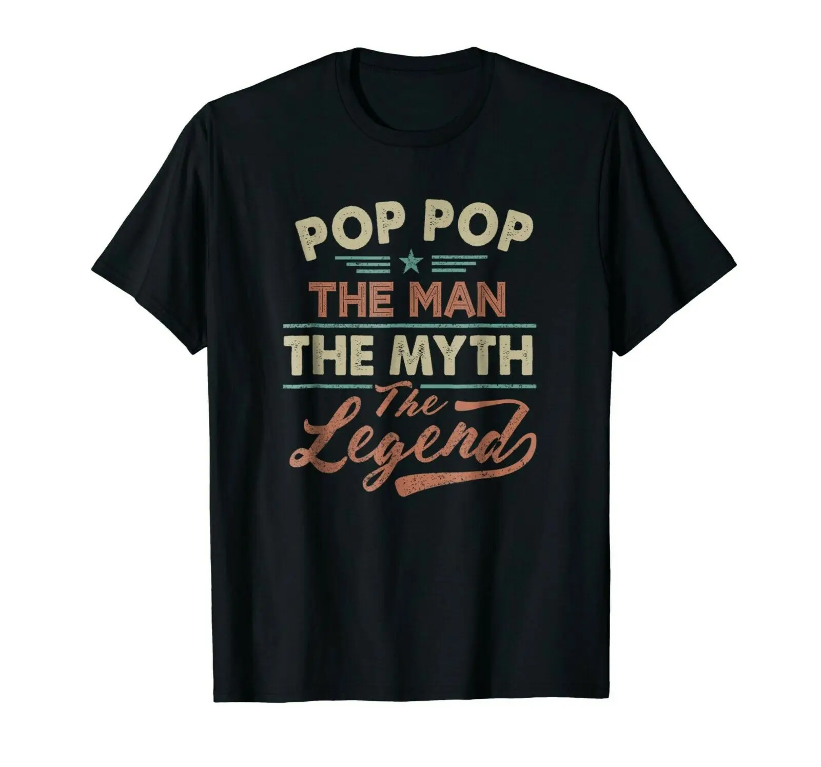 

Vintage Pop Pop The Man The Myth The Legend Father Day Shirt Men Top Gift Tee