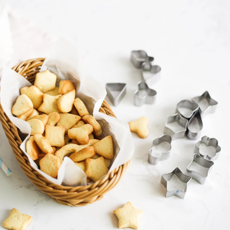 Medjelio 12 шт. форма для печенья из нержавеющей стали Форма овощей кухонная выпечки