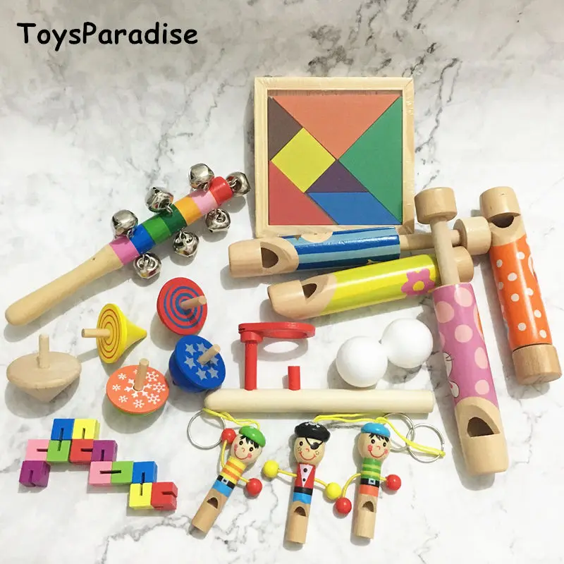 ToysParadise волчок/Радужная погремушка/плавающий шар/свисток/кубическая струна деревянные игрушки для детей Пазлы детские развивающие