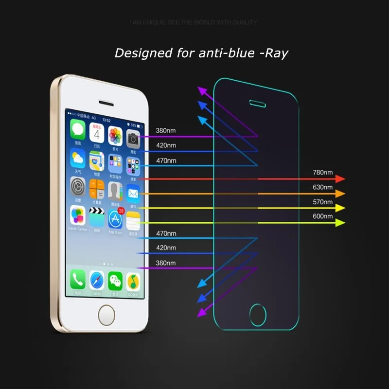 Стекло GUSGU Frongt для iPhone 5s SE закаленное защитное стекло 5 твердое 2.5D ультратонкое с
