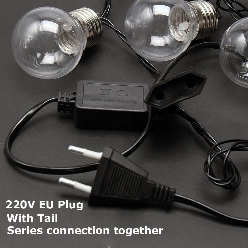 Гирлянда светодиодная с круглыми лампочками 6 м 20 шариков 220 В 110 В|bulb string|light stringlight