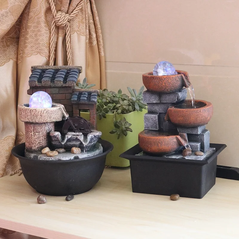 Творческий крытый фонтаны Feng Shui изделия из полимера подарки в помещении фонтан