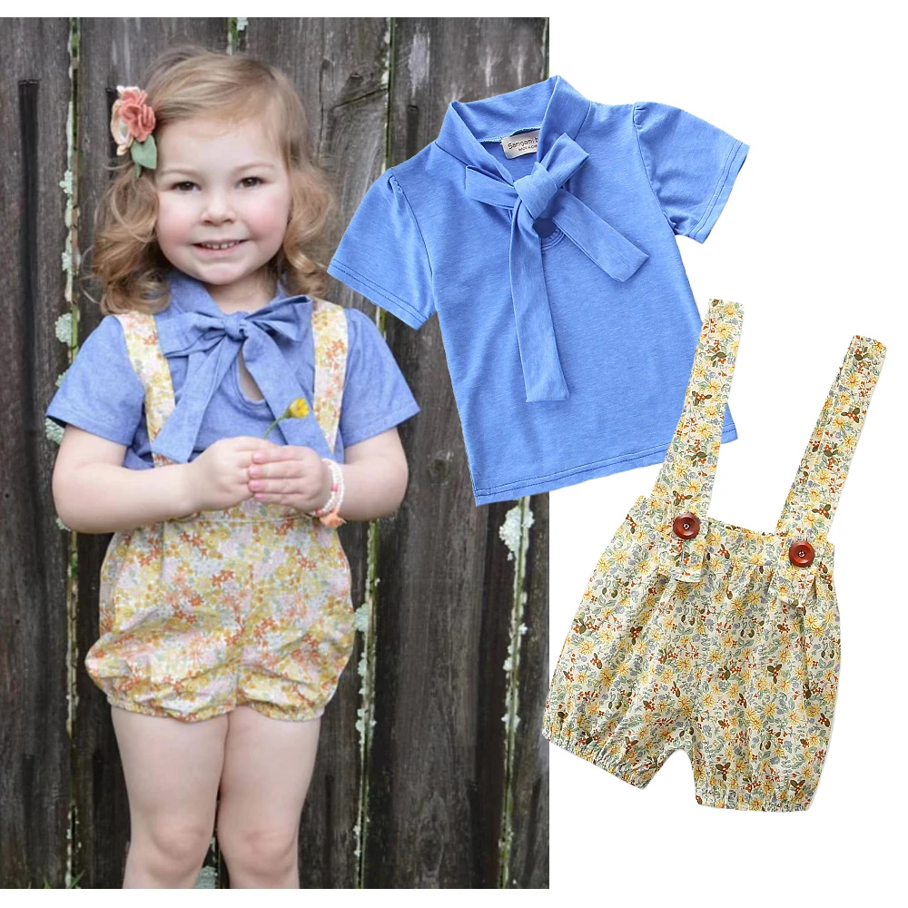 Комплекты одежды для девочек 2019 брендовая летняя модная шифоновая синяя