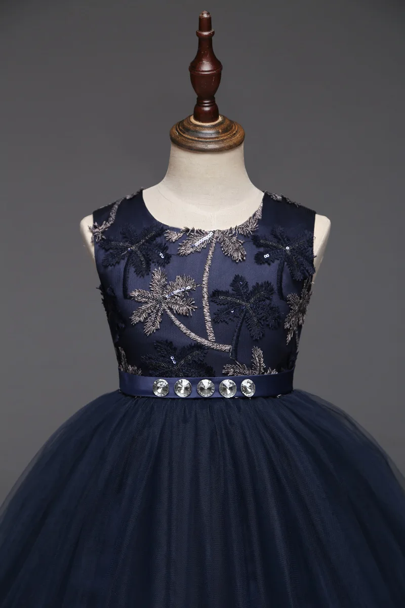 Элегантное платье принцессы без рукавов для девочек г. Детское многослойное платье-пачка с бантом костюм для девочек 6, 8, 10 лет, одежда для вечеринки, выпускного, свадьбы