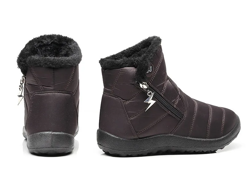 TIMETANG2018 Winter Shoes Woman Snow Boots With Plush Inside Botas Mujer Waterproof Plus Size 43 Winter Boots Female BootiesE229