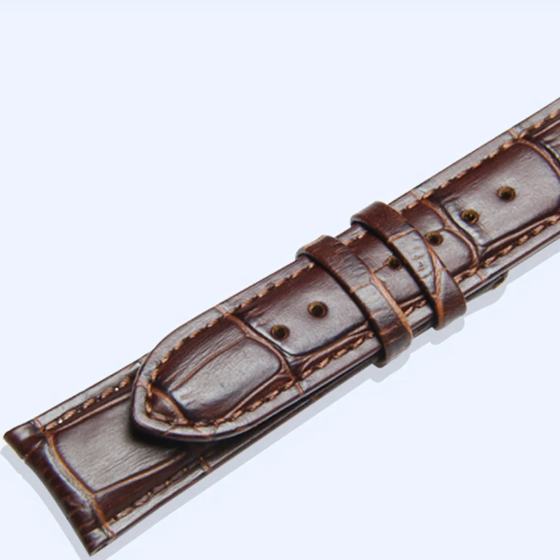 Высокое Качество Кожи ремешок для часов натуральная кожа 16 мм 18 20 22 Мужчины