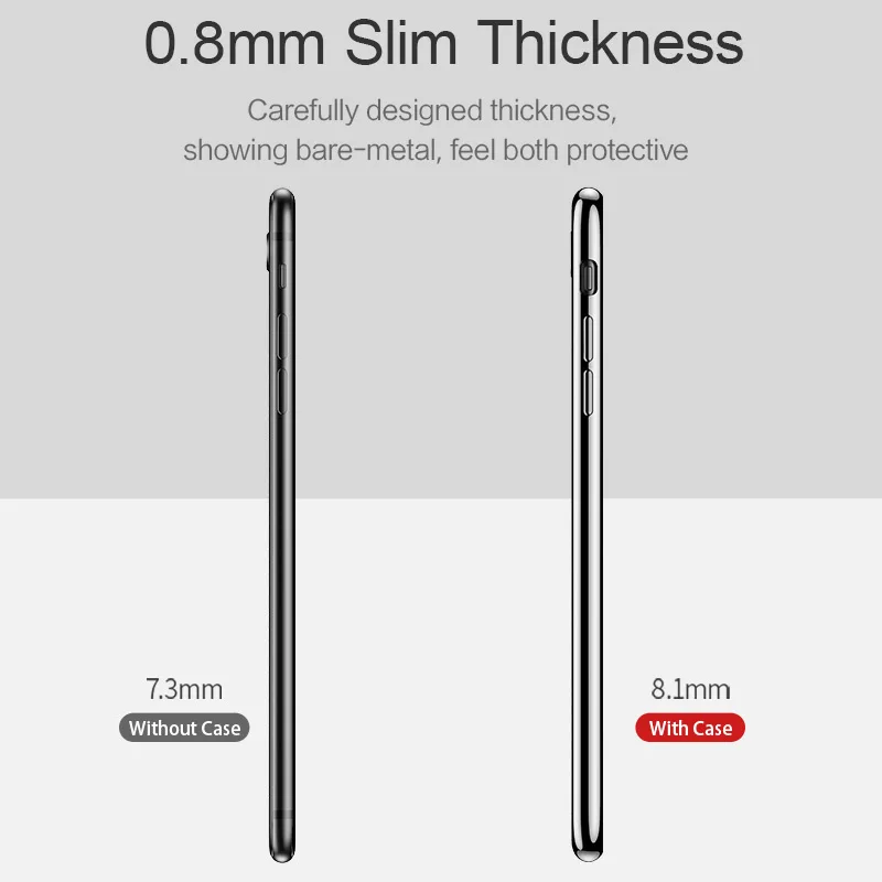 For iPhone 8 case USAMS Luxury phone transparent back plating edge protector shell for 7 plus cover |