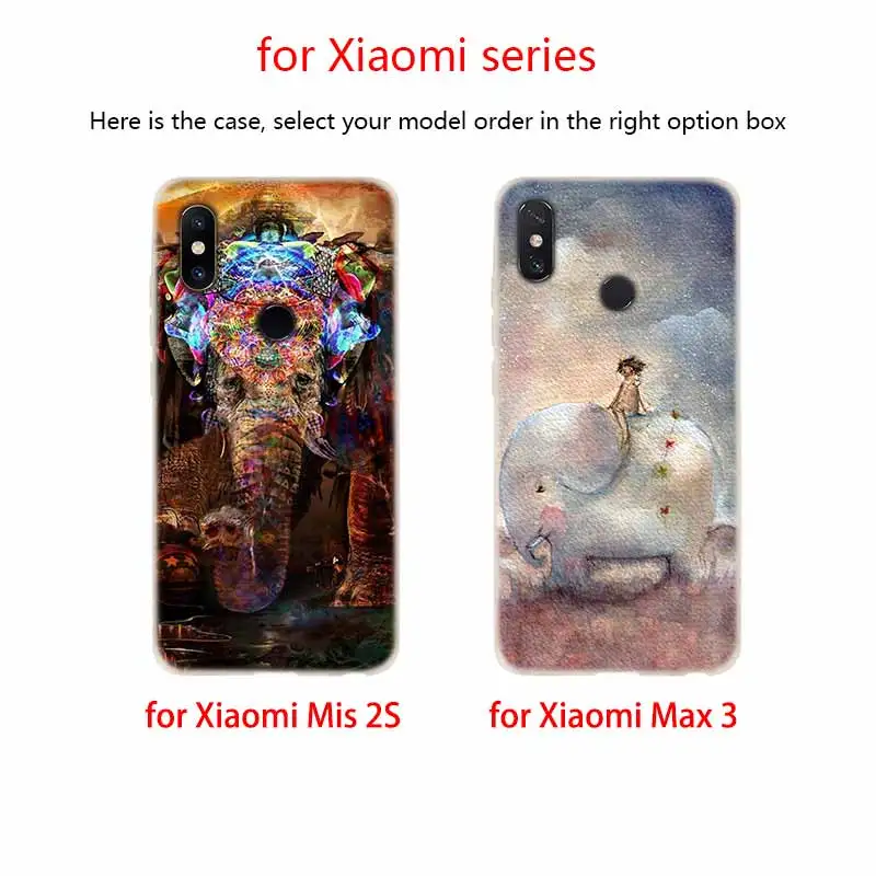 Мягкий чехол из ТПУ Для Xiaomi Mi 11 Pro Ultra 10 9 8 SE 6X 5X A3 A1 A2 LITE cc9 cc9e с принтом слона|Бамперы|