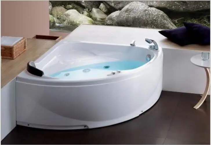 Оптоволоконное стекло акриловая Ванна с гидромассажем настенный угловой