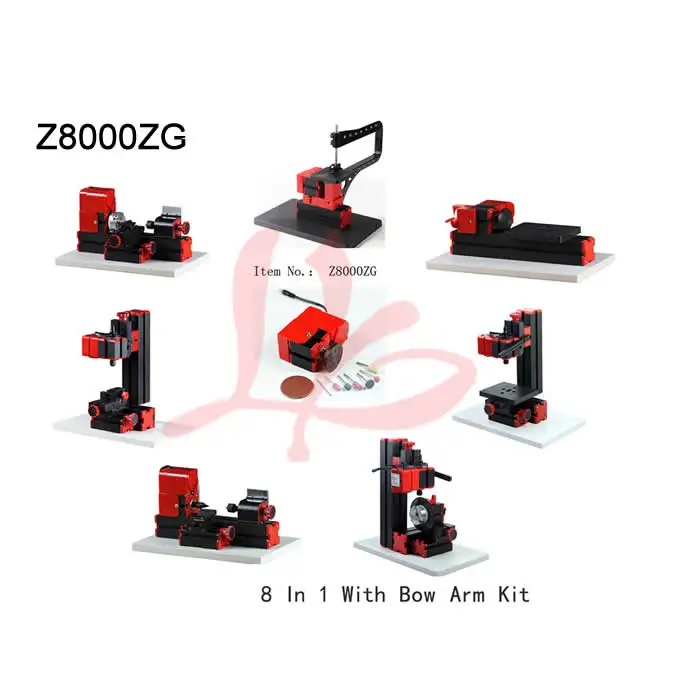 

Multifunction drilling sanding machine 8 In 1 With Bow Arm Kit mini milling lathe Z8000ZG used for family or school diy