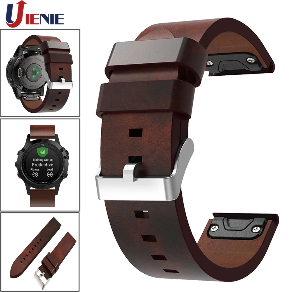 Ремешок для часов Garmin Fenix 5/5Plus/ 6/Forerunner935 кожаный ремешок 945 22 мм сменный смарт