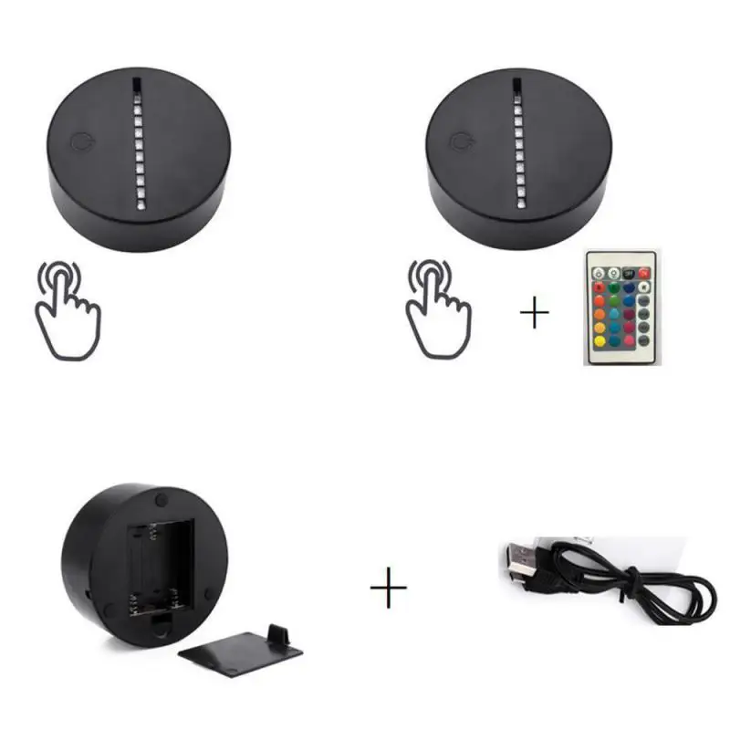 Новый спортивный автомобильный 3d светильник 7 цветов сенсорный Usb питание