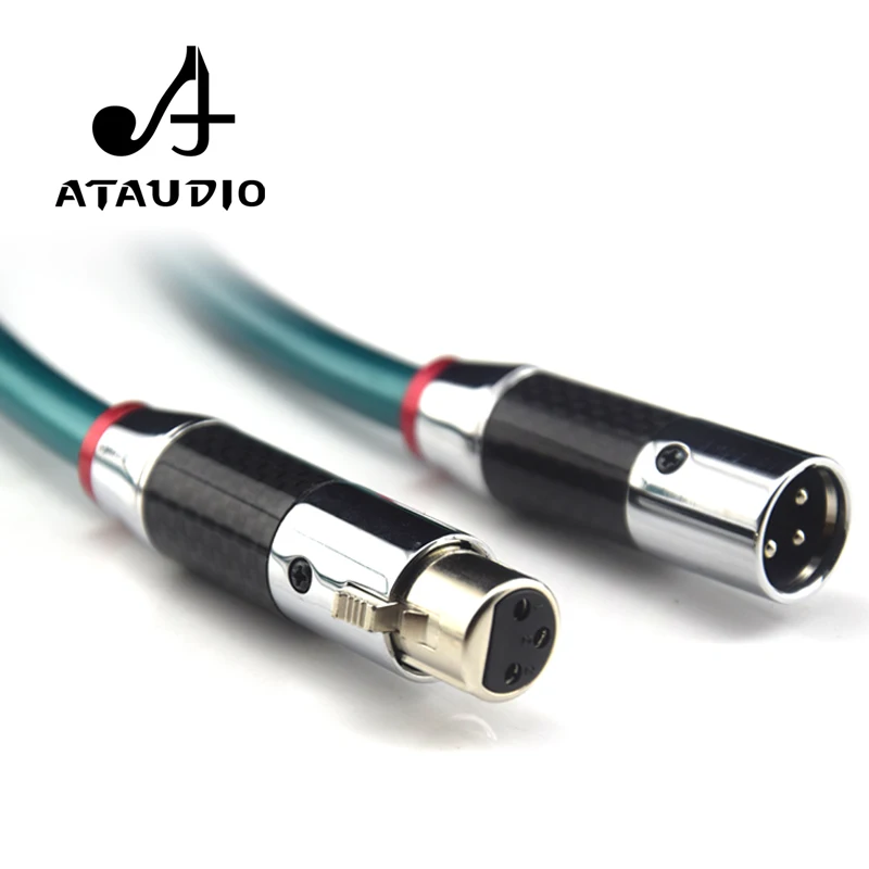 ATAUDIO 1 пара Hifi XLR кабель Pure OCC аудио с высококачественным углеродным волокном Plug| |