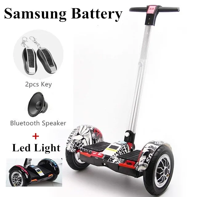 With Led Light 10-дюймовая шпилька для Ховерборда 2 двухколесный самобалансирующийся «умный» от производителя onlywheel в Китае(стандарты Электрический скейтборд UL2272 hover доска рулевого колеса - Цвет: With Led Light